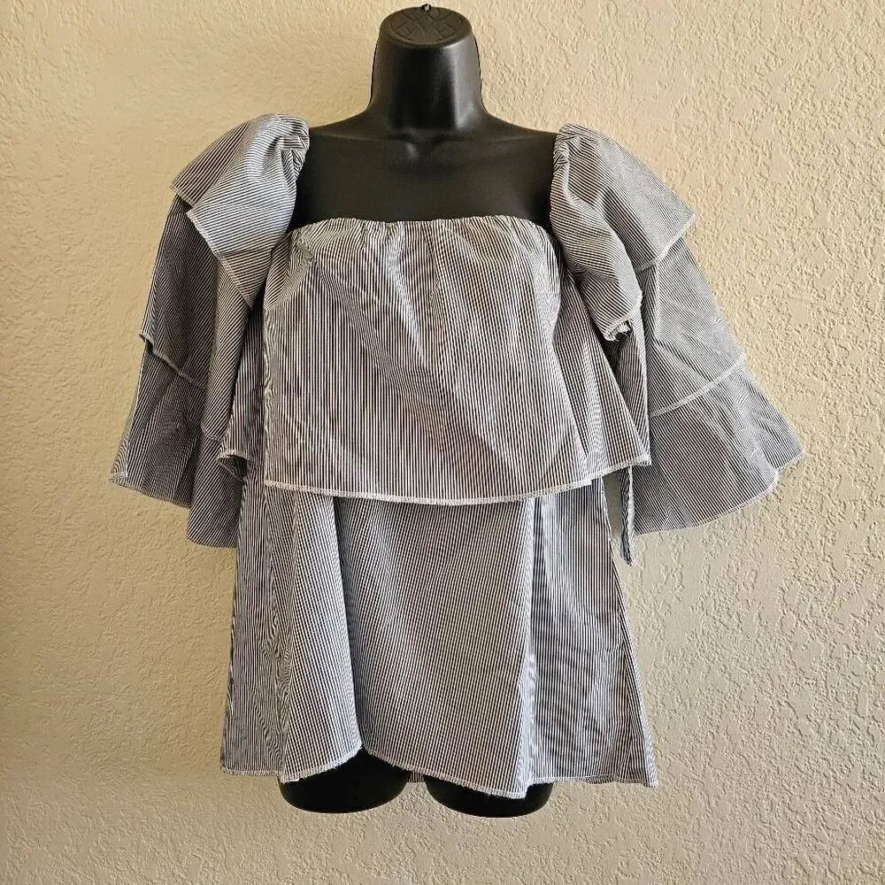 Walter Baker Steph Ruffle Sleeve Blouse - Picture 2 of 9